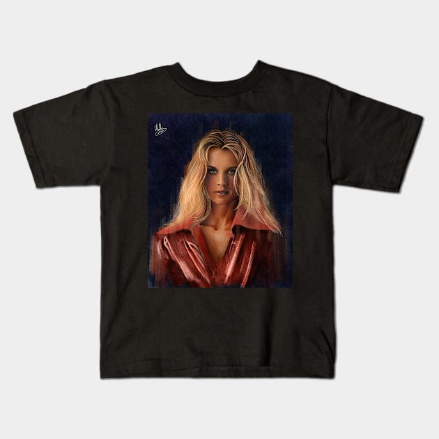 Nastassja Kinski Kids T-Shirt by micheleamadesi